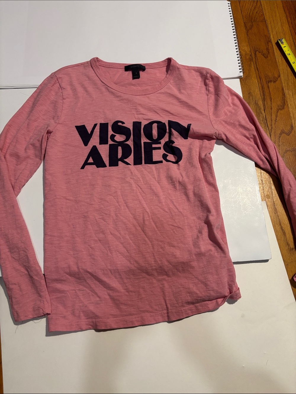 J. Crew vision Aries cotton Pink Long-Sleeve Tee